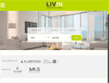 Tablet Screenshot of livinmobiliaria.com